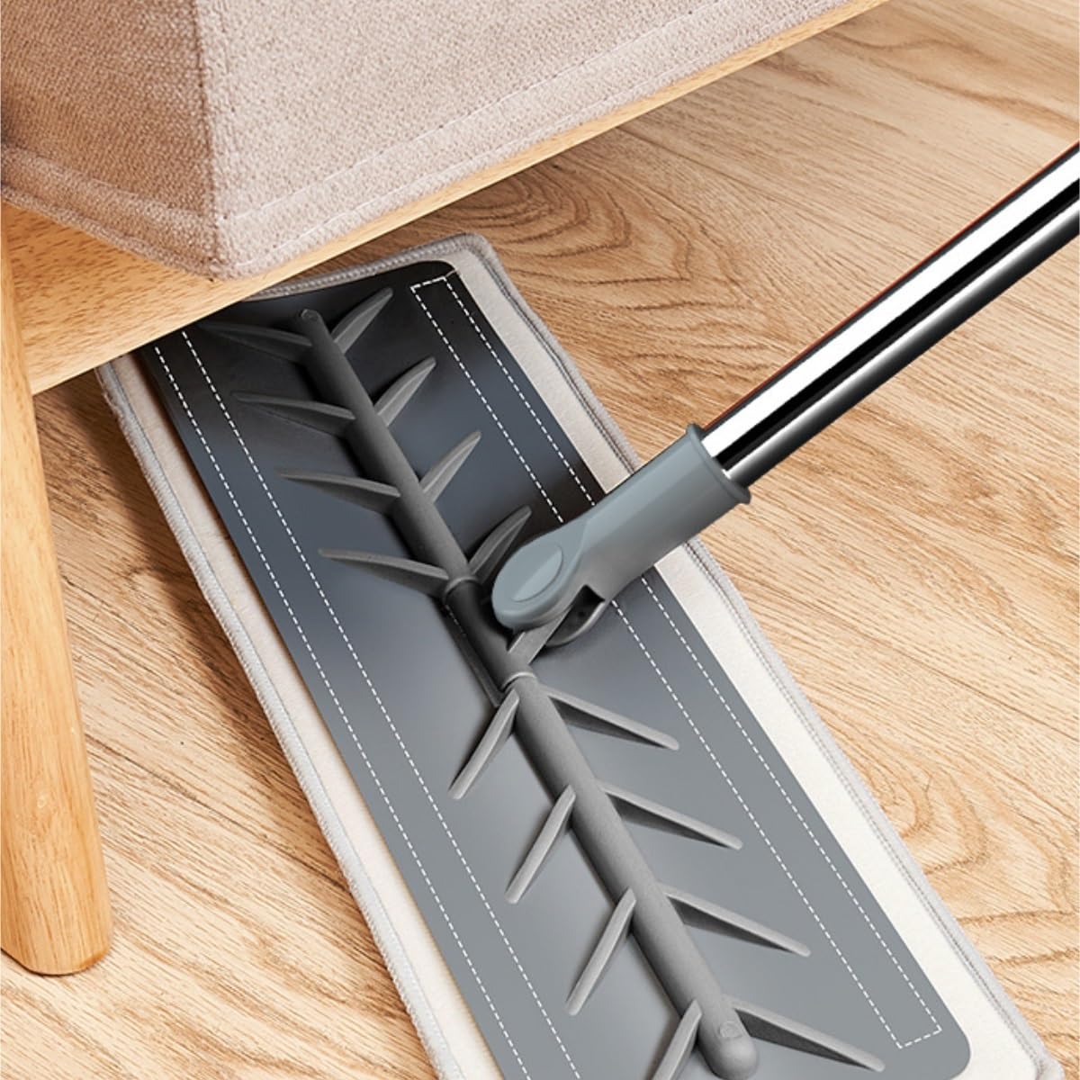 Spazzolone per Pavimenti Mop Piatto in Silicone for Uso Domestico, Silenzioso, Mop Pigro, Pavimento in Piastrelle Bagnato E Asciutto Mocio Pavimenti Mocio Mop