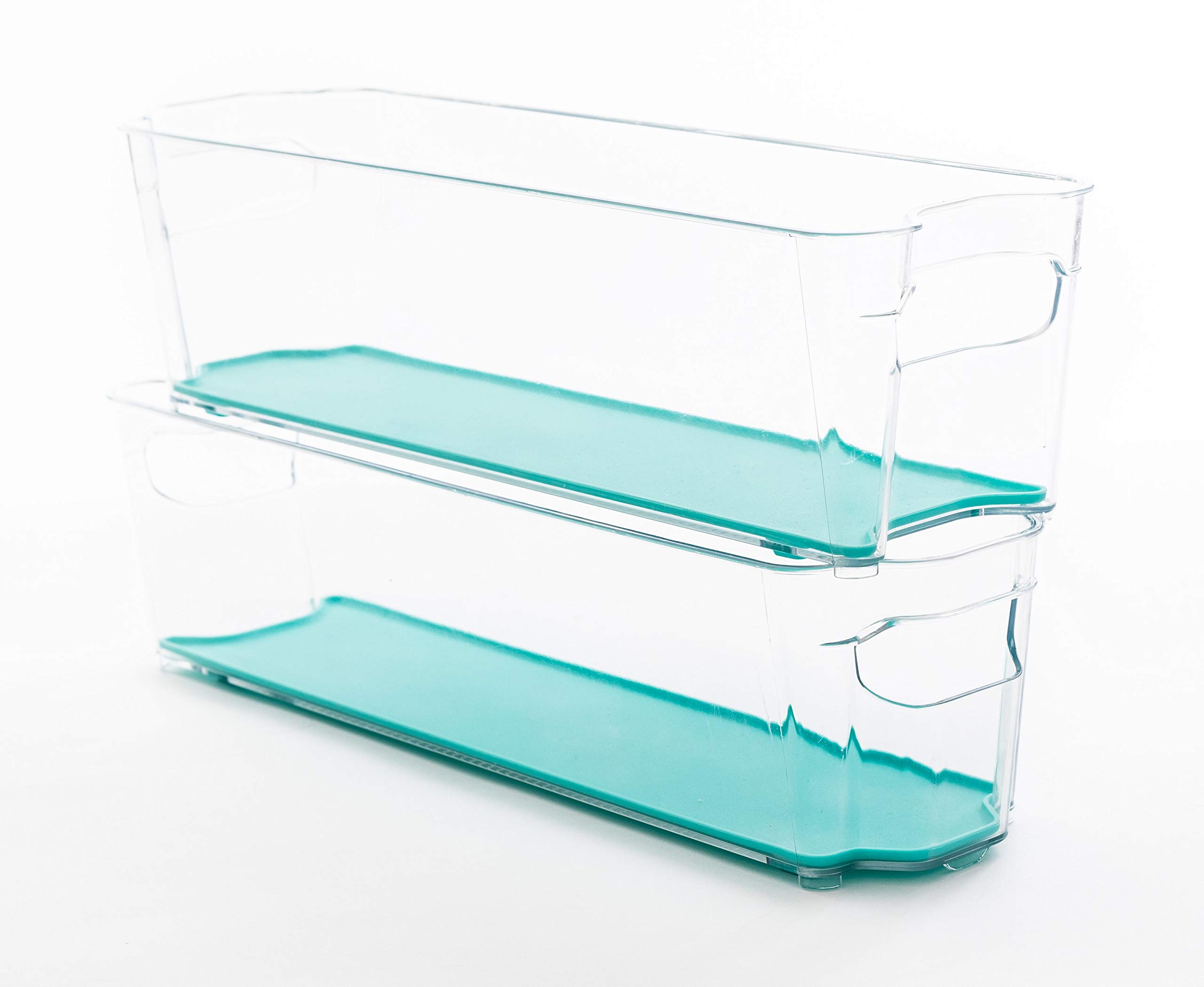 SP Design Home Solutions Non Slip Plastic Storage Bins. Fridge Organizer, Pantry Organization, Pantry Storage, Refrigerator Organizer Bins, Pantry Organizer, Kitchen Organization, Small 2 Pack