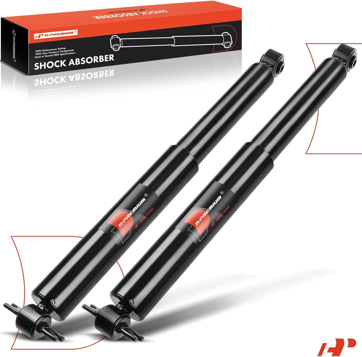 A-Premium Rear Suspension Shock Struts Absorber Compatible with Ford Excursion 2000-2005, 4WD, 2-PC Set