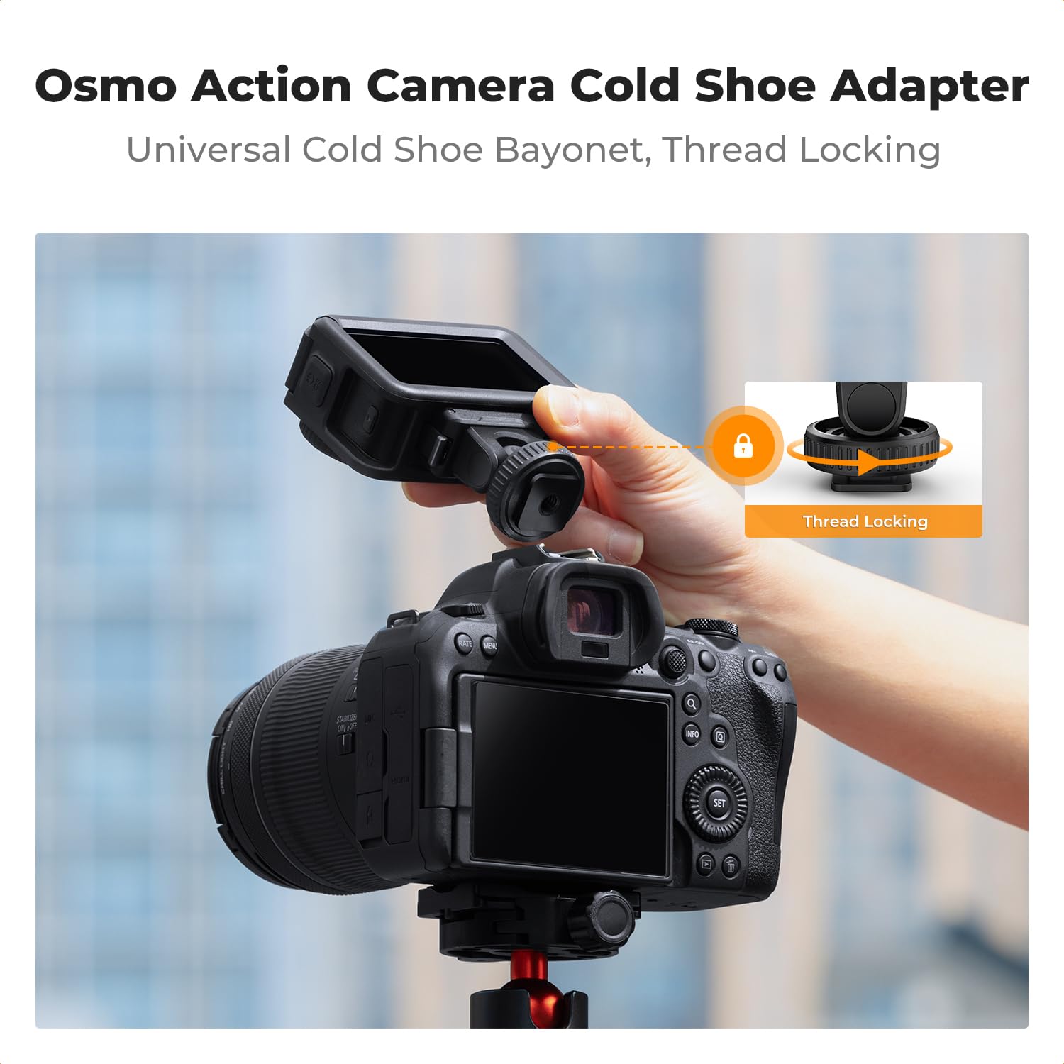 K&F CONCEPT Magnetyczny uchwyt do kamery sportowej z zimną stopką, uchwyt na statyw do DJI Osmo Action 5 Pro Hot Shoe Camera Adapter z otworem na śrubę 1/4 cala do Osmo Action 3/4, DJI Osmo 360