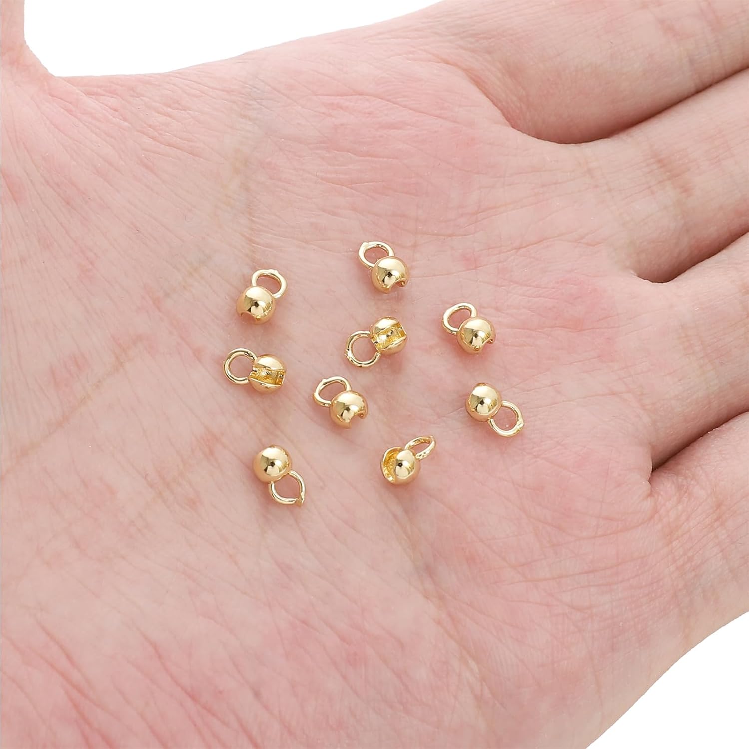 14K Gold Plated Open Crimp Beads 4x6mm 30pcs for Jewelry Making Findings - Image 5
