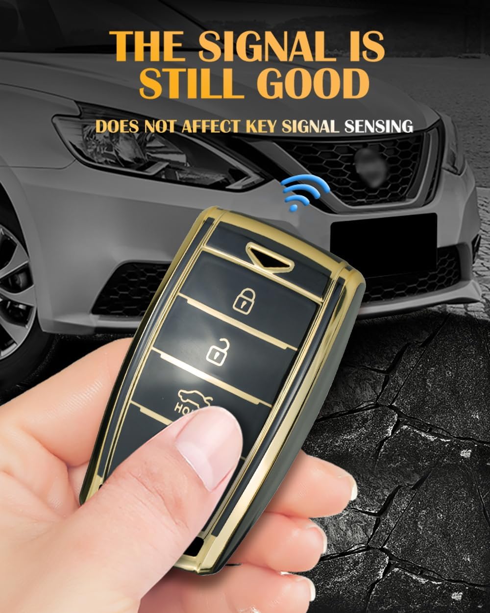 Shiny TPU Key Fob Case Fit for Genesis G70 G80 G90 2018 2019 2020 image 3