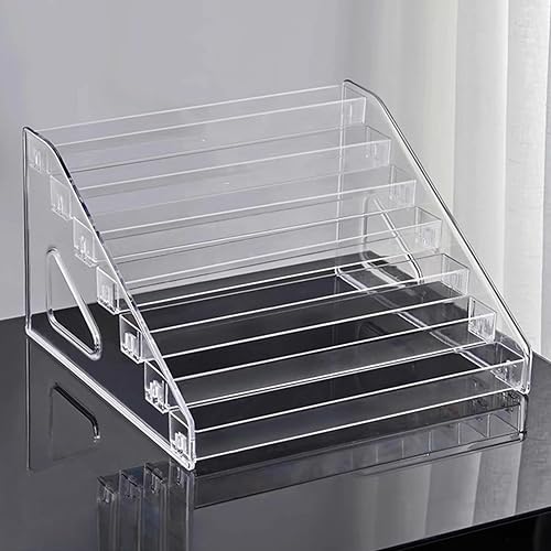 Estante organizador de esmalte de uñas acrílico, soporte de 7 niveles para soporte de esmalte de uñas, organizador de lentes de sol, soporte de