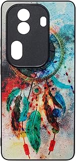 جراب حماية خلفي بلاستيك بتصميم مطبوع ثلاثي الأبعاد مضاد للصدمات مصمم بحافة مرتفعة لحماية عدسة الكاميرا لموبايل أوبو رينو 11 برو من بوتر (متعدد الألوان)