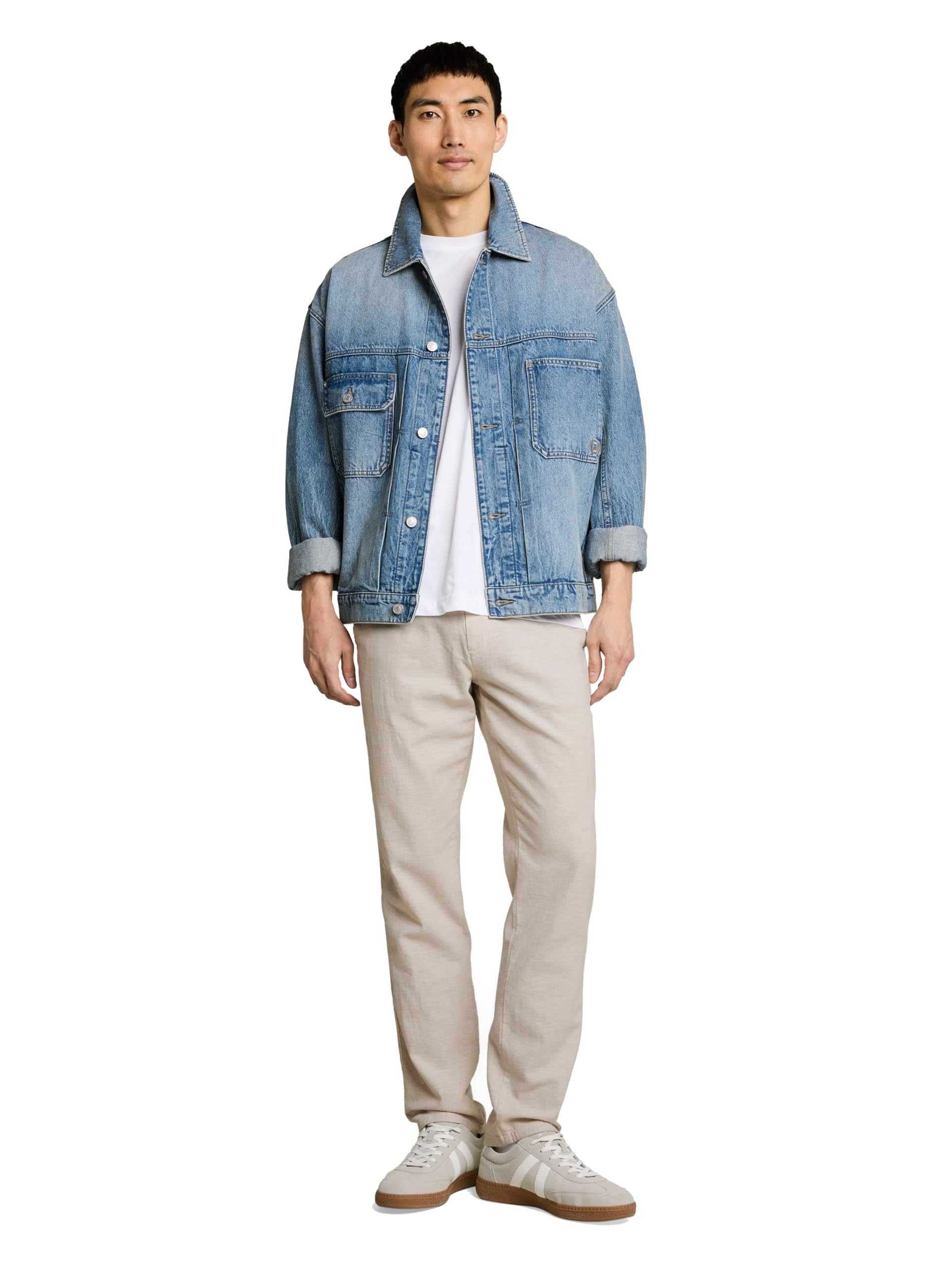 TOM TAILOR Herren TTREGULAR Chino Hose mit Leinenanteil 1051618