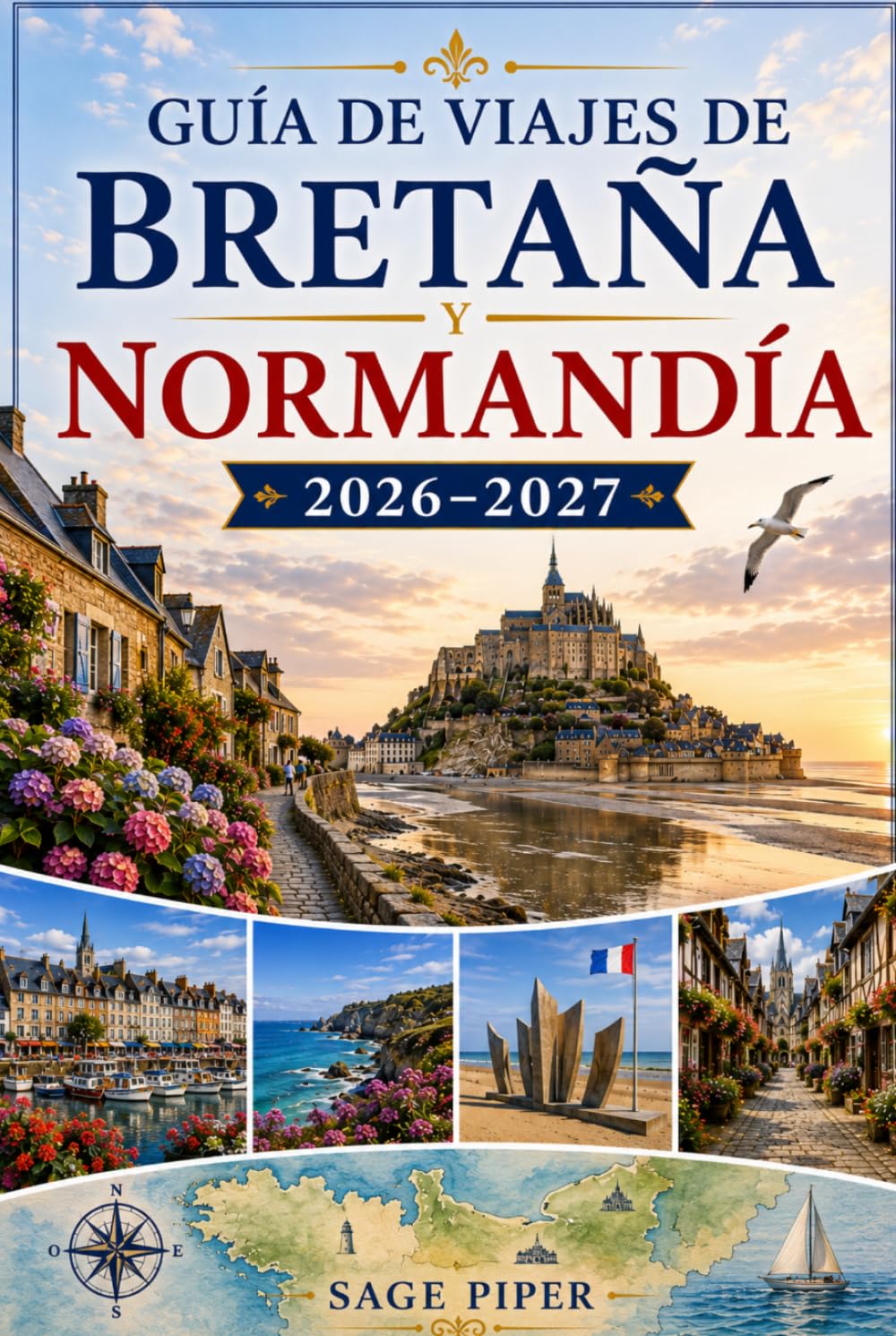 Guía de viajes de Bretaña y Normandía 2026–2027: Explora Saint-Malo, Mont-Saint-Michel, Honfleur, Ruan, las playas del Día D, pueblos costeros y ... parejas, familias y viajeros en solitario