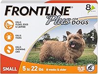 Vista 10 de Pipeta Frontline Plus para control de pulgas y garrapatas, para perros y cachorros de 8 semanas o más y de 5 a 22 libras, 6 dosis