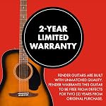 Fender California Debut Redondo Series Guitare acoustique, Guitare débutante, 2-Year Garantie, 2-Tone Brûlures solaires