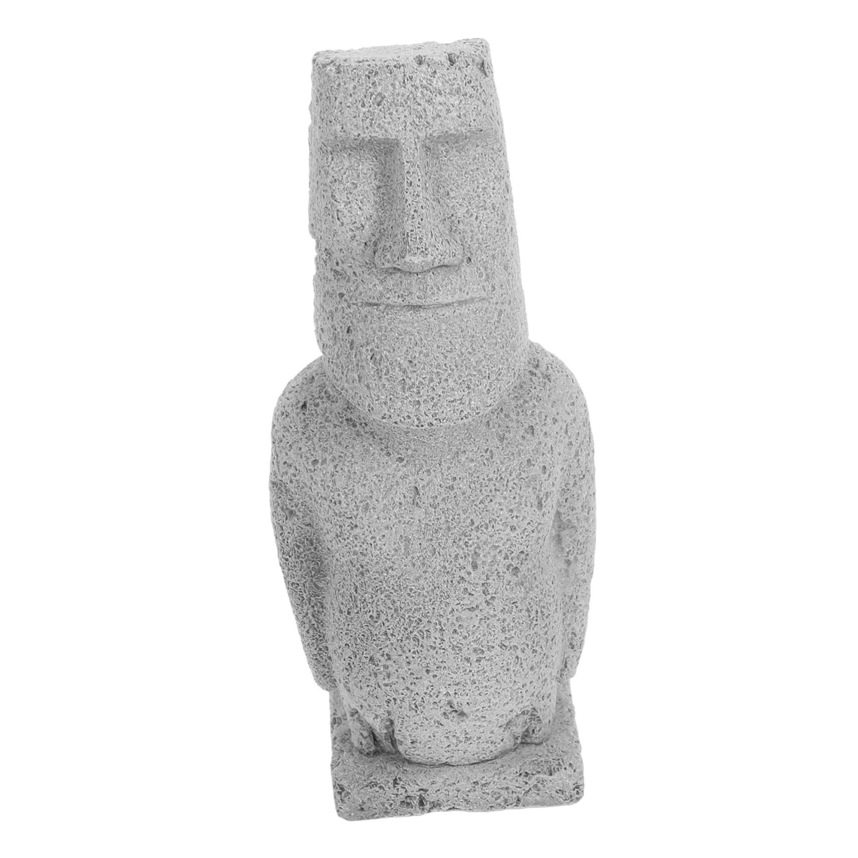 ABOOFAN 3 Pièces Moai Statue Jardin Moai Aquarium Pierre Sculpture Fish Tank Moai Fish Tank Paysage Fish Tank Décoration Fish Tank Ornement Aquarium Décor Aquarium Moai Figure Grès Gris