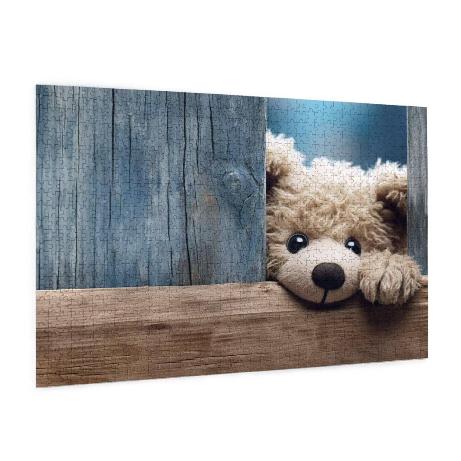 Puzzle 2000 Teile, Puzzle Erwachsene, Holzpuzzle Landschaft Impossible Jigsaw, Clevere Rätsel, Farbe Jigsaw mit Geschenkbox Verpackung for Room Decor, Geschenke für Frauen Kleiner Bär 100x70cm p-1686