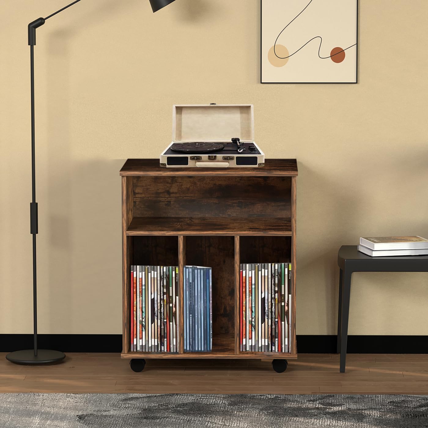 VDD Meuble de Rangement pour vinyles LP - bibliothèque - Rangement Magazines Livres disques