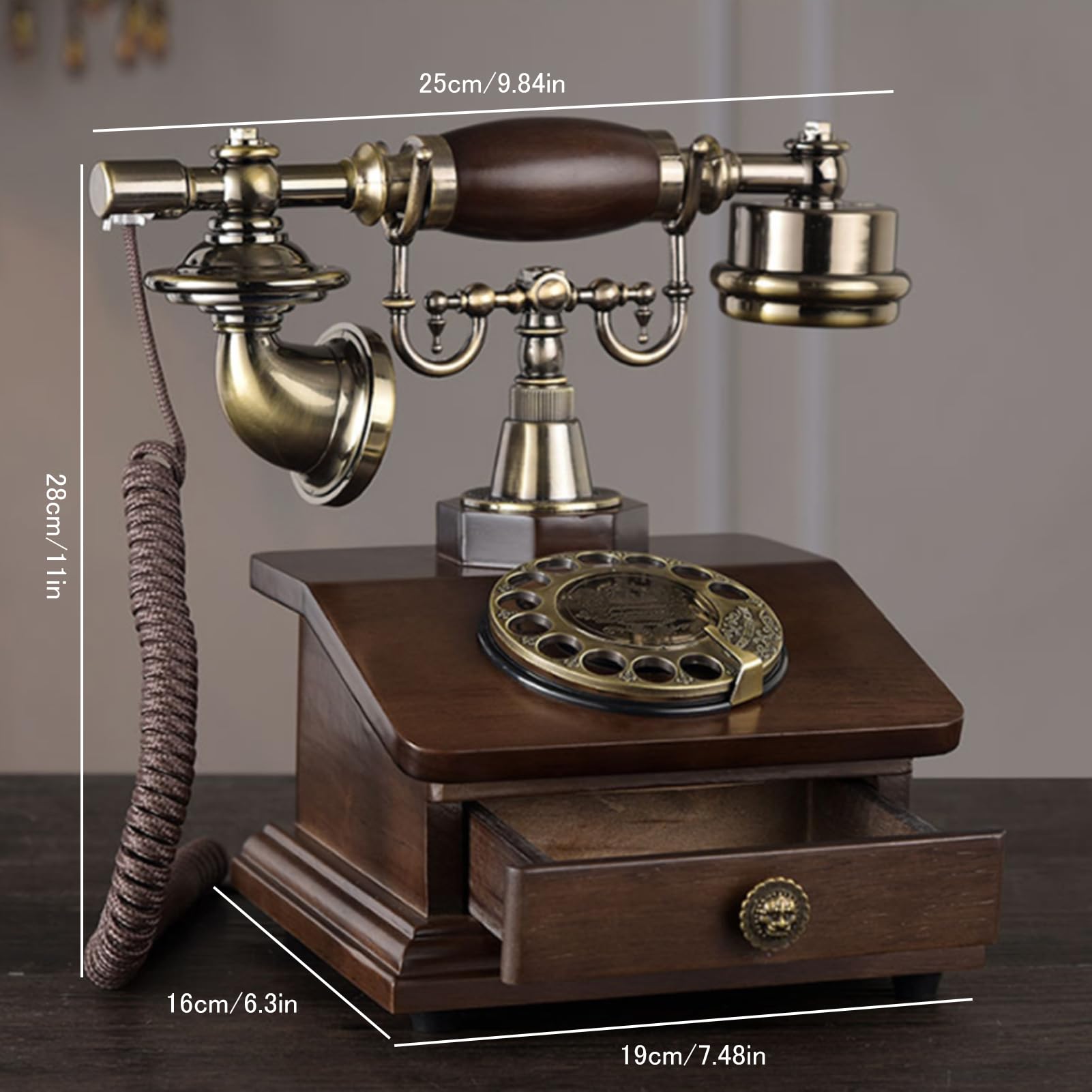 Zabytkowe Telefony Stacjonarne, Retro Telefon Z Tarczą Obrotową, Staromodny Telefon Stacjonarny Z Dzwonkiem Mechanicznym, Antyczny Telefon Biurkowy Do Szkoły, Domu I Biura, B, A