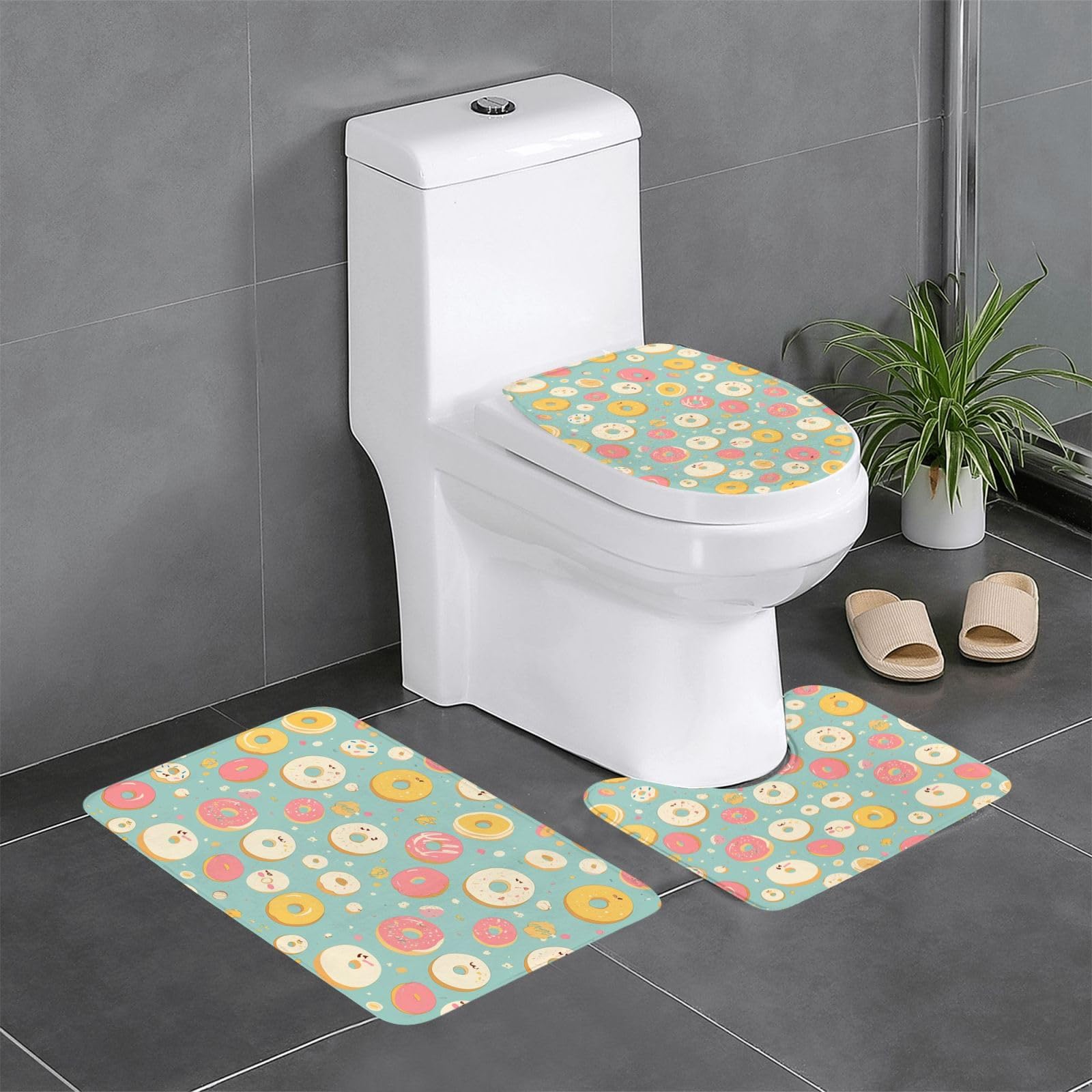 Tapis de sol antidérapant donuts pour un intérieur cosy