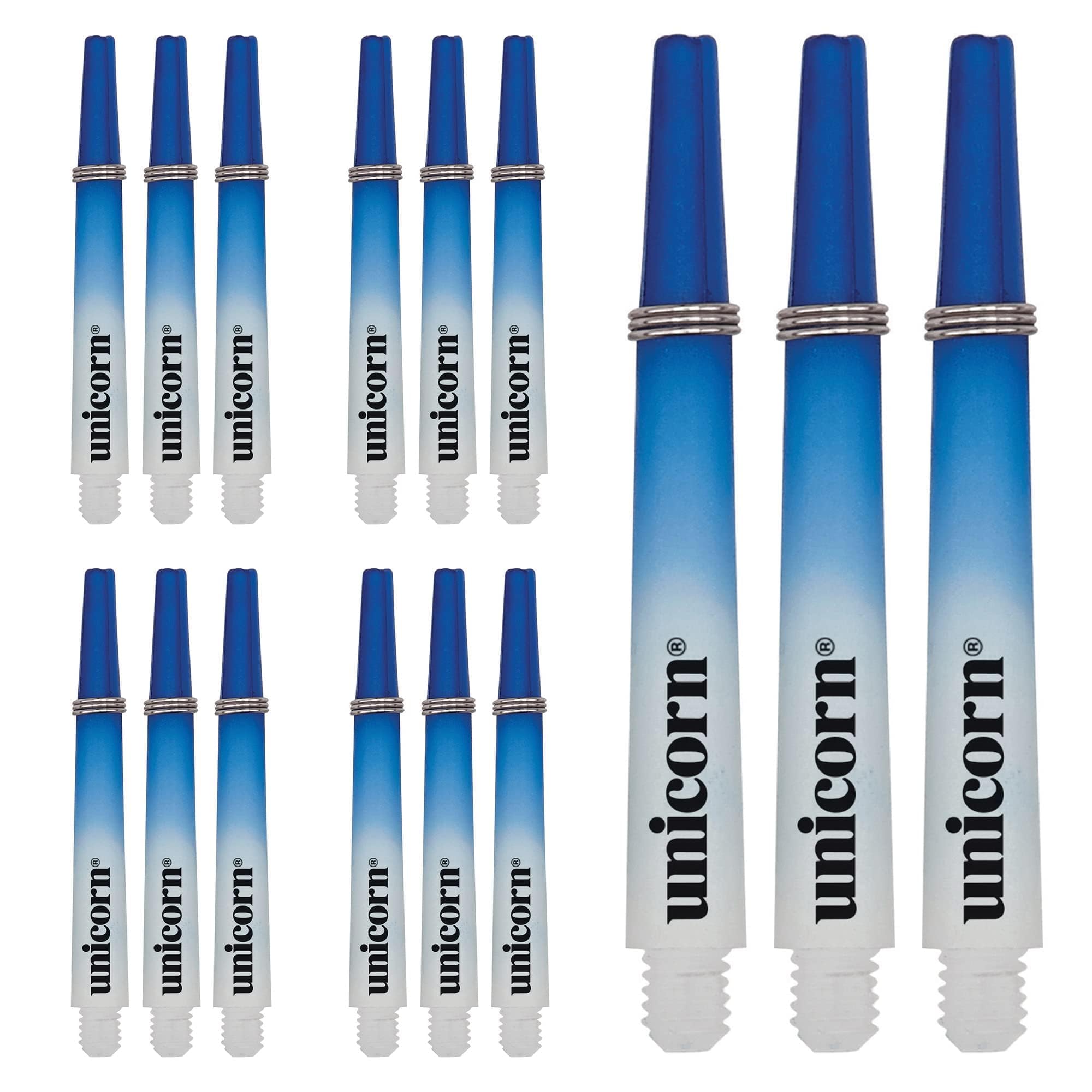 Unicorn Dart Shafts | Gripper 3 Two-Tone | Durable Nylon | Blue & White | 3 Stems | Medium 44.2 mm