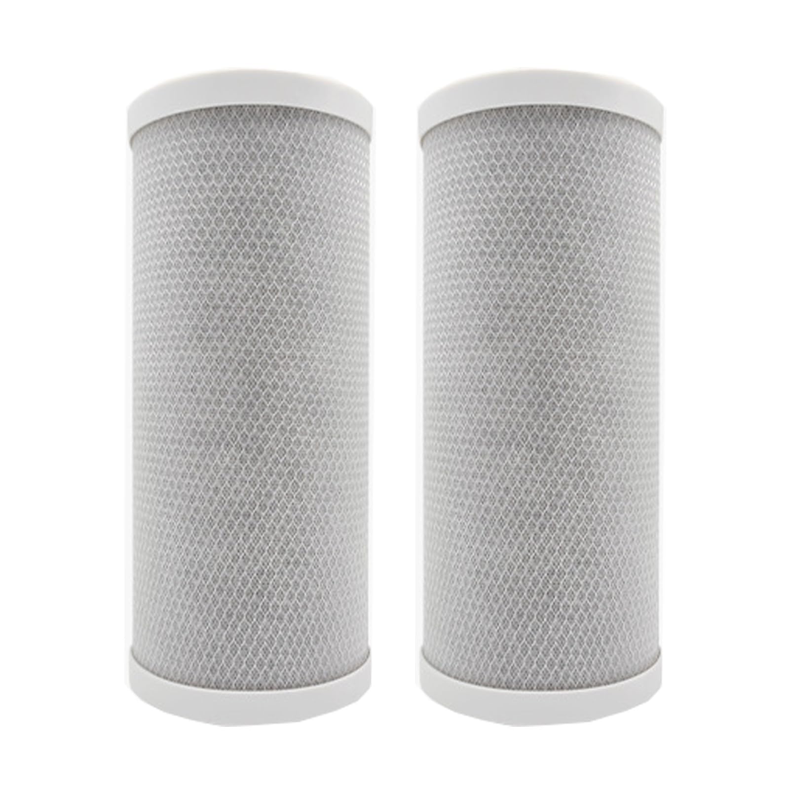 Élément filtrant composite CTO 10''*4,5'', préfiltre au charbon actif fritté à base de coquille de noix de coco, pour système d'eau domestique (2 pièces)