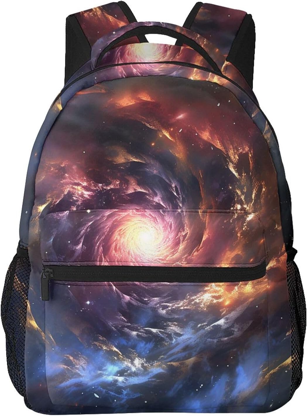OUSIKA コズミックストームプリントバックパック ラージトラベルバックパック ラップトップバッグ 男女兼用 カジュアルデイパック