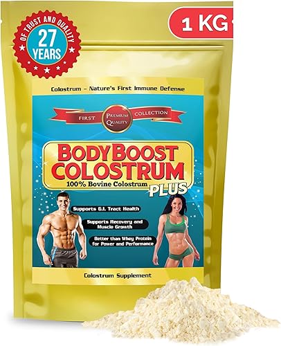 Vista 48 de BodyBoost Calostro entero, polvo de calostro 100% bovino, refuerzo inmunológico con inmunoglobulina y lactoferrina, calostro alimentado con pasto