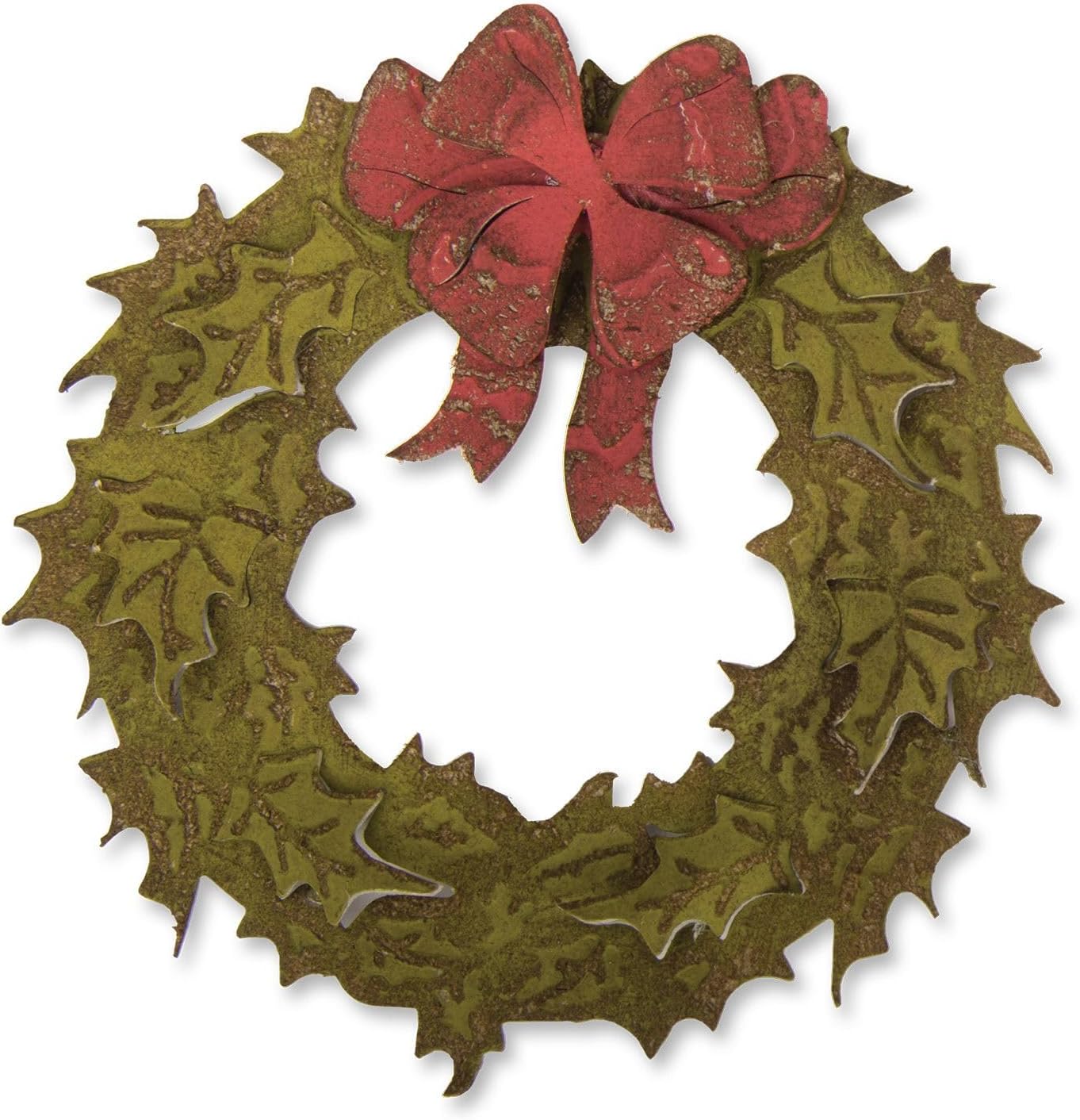 Sizzix Tim Holtz Bigz Die with Texture Fades, Layered Holiday Wreath, Multicolor