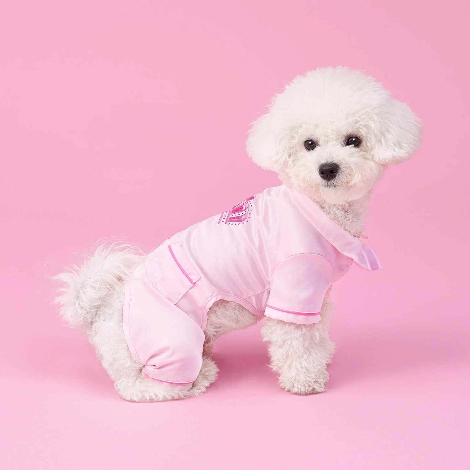 Juicy Couture Silky Satin Pajamas for Dogs and Cats - Pink - Extra Small/Small Pet PJs