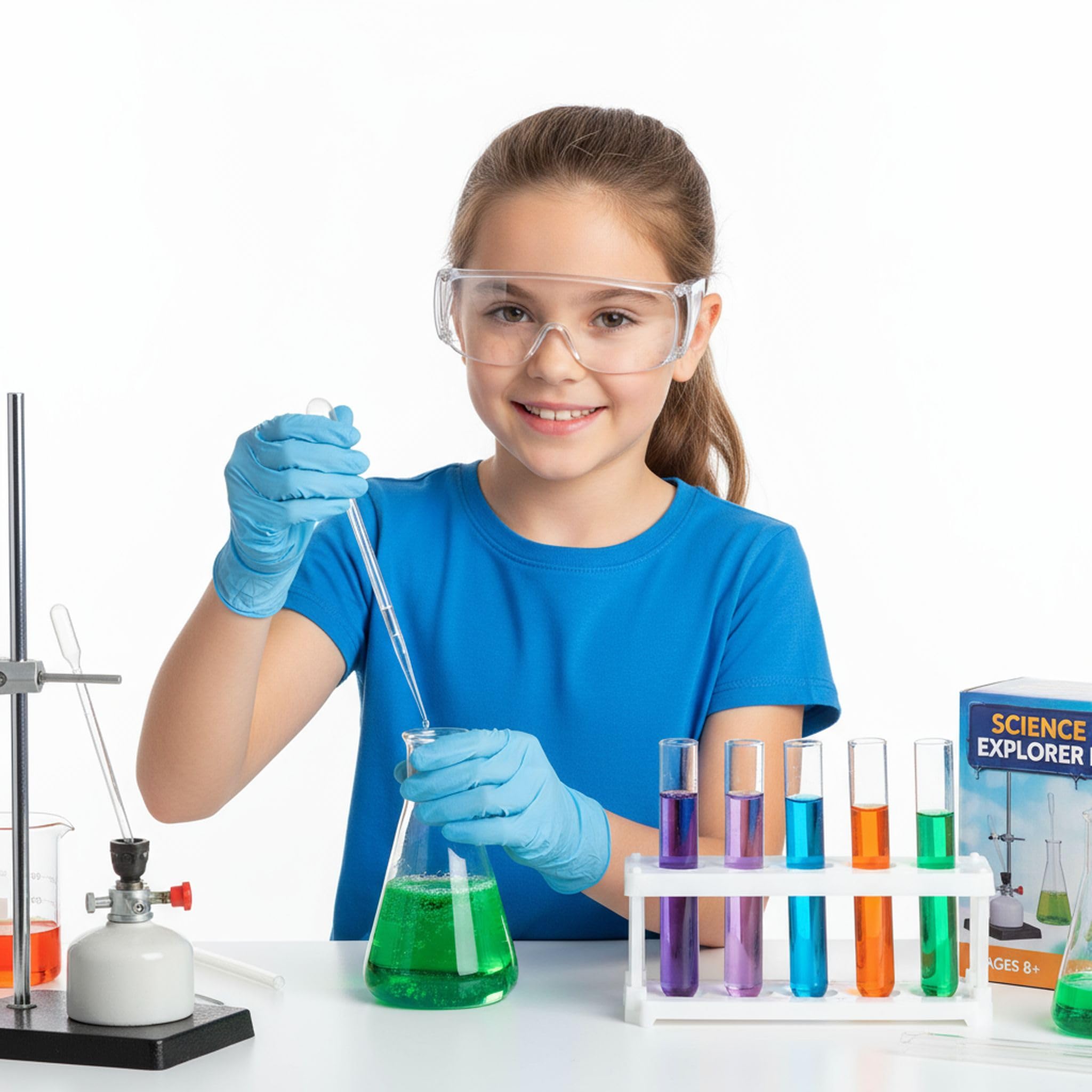 occhiali da scienza per bambini occhiali di sicurezza resistenti ai graffi resistenti agli urti leggeri occhiali da laboratorio per bambini