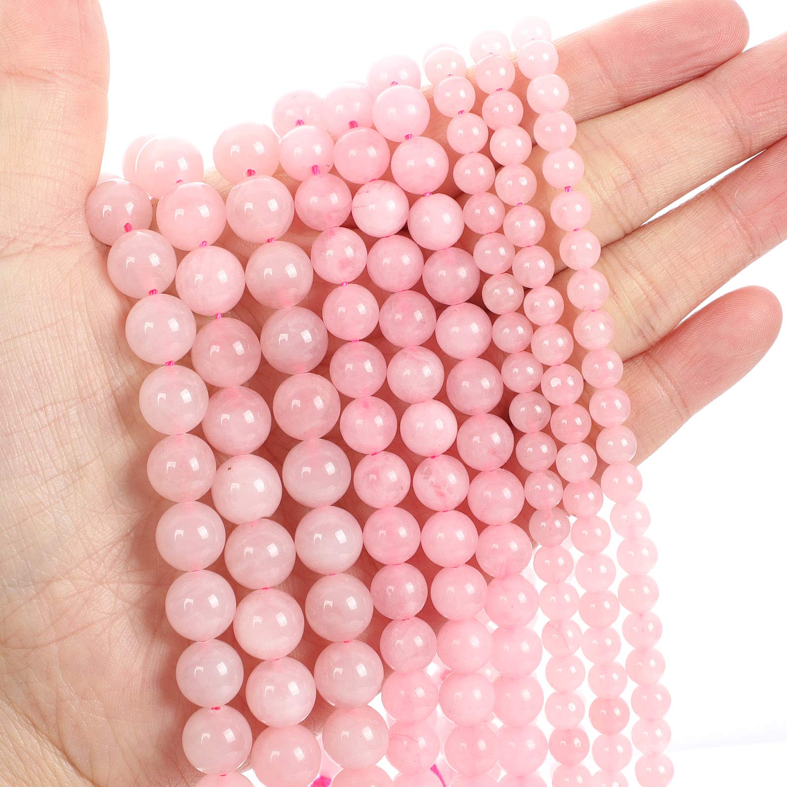 Amazon.co.jp: 60個 6mm ピンク パウダー クリスタル クォーツ 宝石 