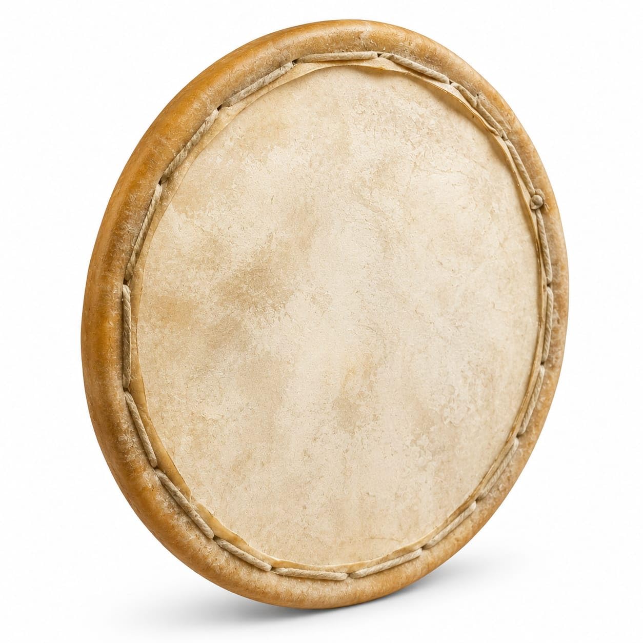 Goat Skin Dholak Puri 8 Inch Replacement Drum Ring Head | Natural Goat Skin, Clear & Rich Sound, Handmade Quality, Durable & Long Lasting, Traditional Design-image-12