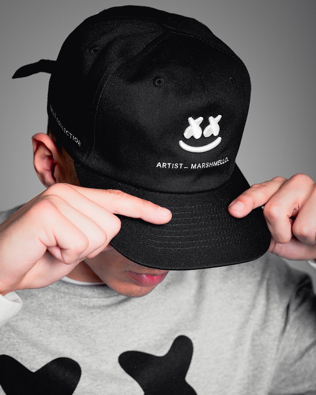 Marshmello - Mello Core Strapback, Five Panel, Adjustable Strap, Smile