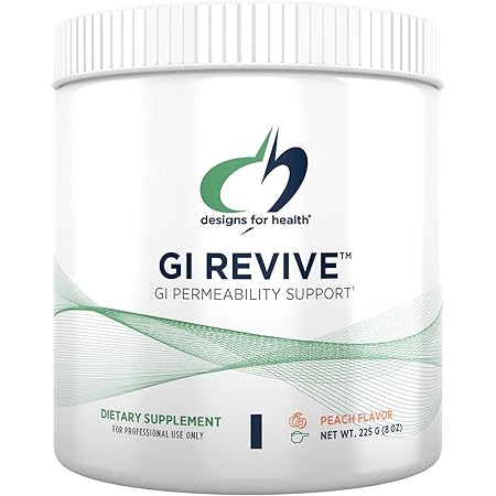 Amazon Com Designs For Health Gi Revive Powder Gut Health Intestinal Lining Support Supplement W Slippery Elm Cat S Claw L Glutamine Marshmallow Non Gmo Drink Add In Peach Flavor 28 Servings 225g