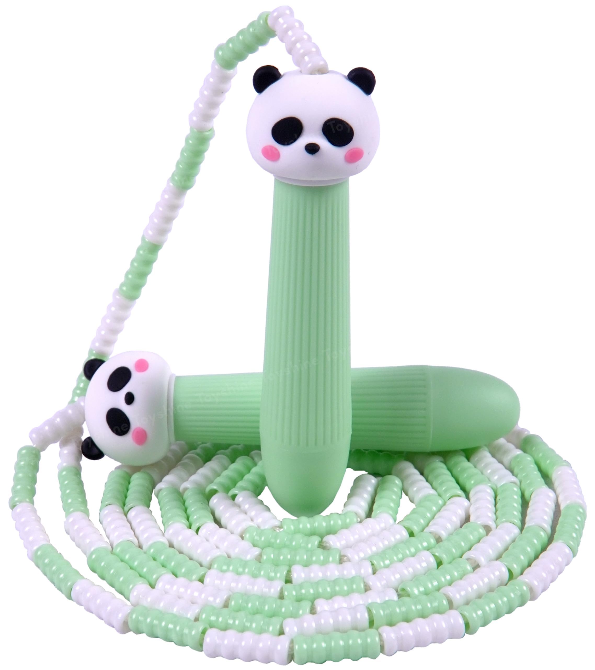 Toyshine Adjustable Length Tangle-Free Segment PVC Soft Beaded 2.6M Fitness Jump Rope for Outdoor Fun Activity Exercise kids Fitness - Green Panda (B0CVXCP98N) Amazon Price History, Amazon Price Tracker