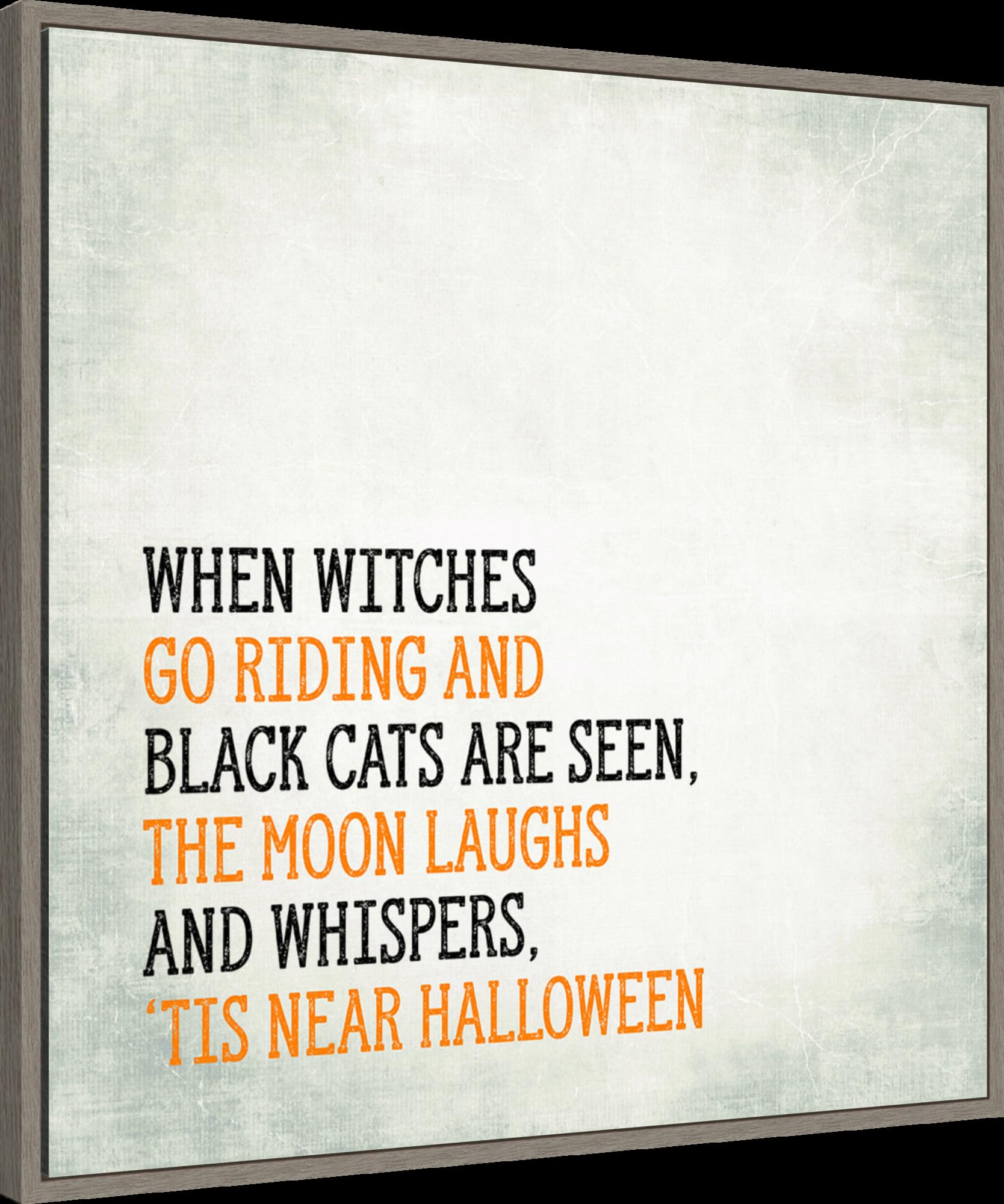 Amanti Art Framed Canvas Wall Art 30x30 Tis Near Halloween Portfolio, Framed Wall Art Canvas, Holidays Artwork, Country Rustic Decor, Large Poster Painting for Living Room, Bedroom,