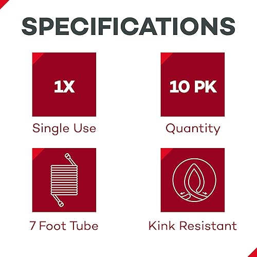 Miniatura 2 de Dealmed Cánula nasal estándar para adultos, recta con 7 pies (6.9ft), verde suave, tubo nasal de cánula para oxígeno, altamente visible, resistente