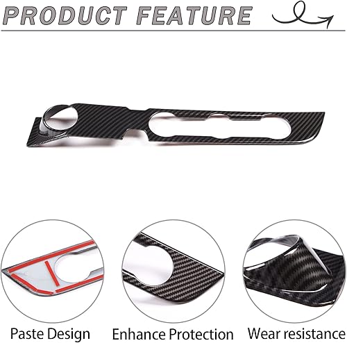 Miniatura 3 de Lcojicep Cubierta de panel de botón de aire acondicionado, accesorios de automóvil compatibles con Tacoma 2016-2020 (solo compatible con botón de