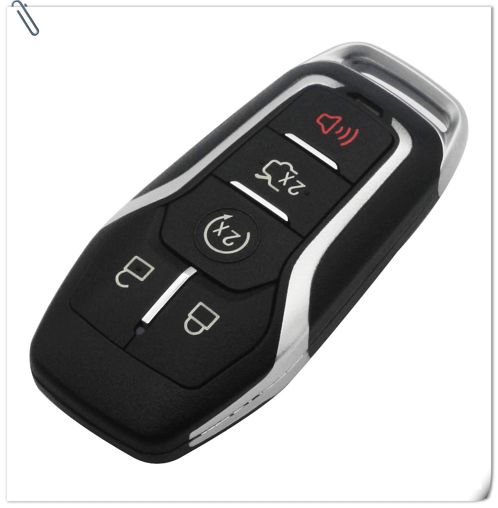 Smart Remote Key Case 5 Button for Ford Edge Explorer Fusion 2015 2016 2017 M3N-A2C31243300 Car Key Shell Uncut Blade