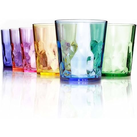 SCANDINOVIA - 13oz Unbreakable Premium Drinking Glasses Set of 6 - Made in Japan - Super Grade Acrylic Plastic - Perfect for Gifts - Dishwasher Safe - Cups Reusable Drinkware Tumblers Kids