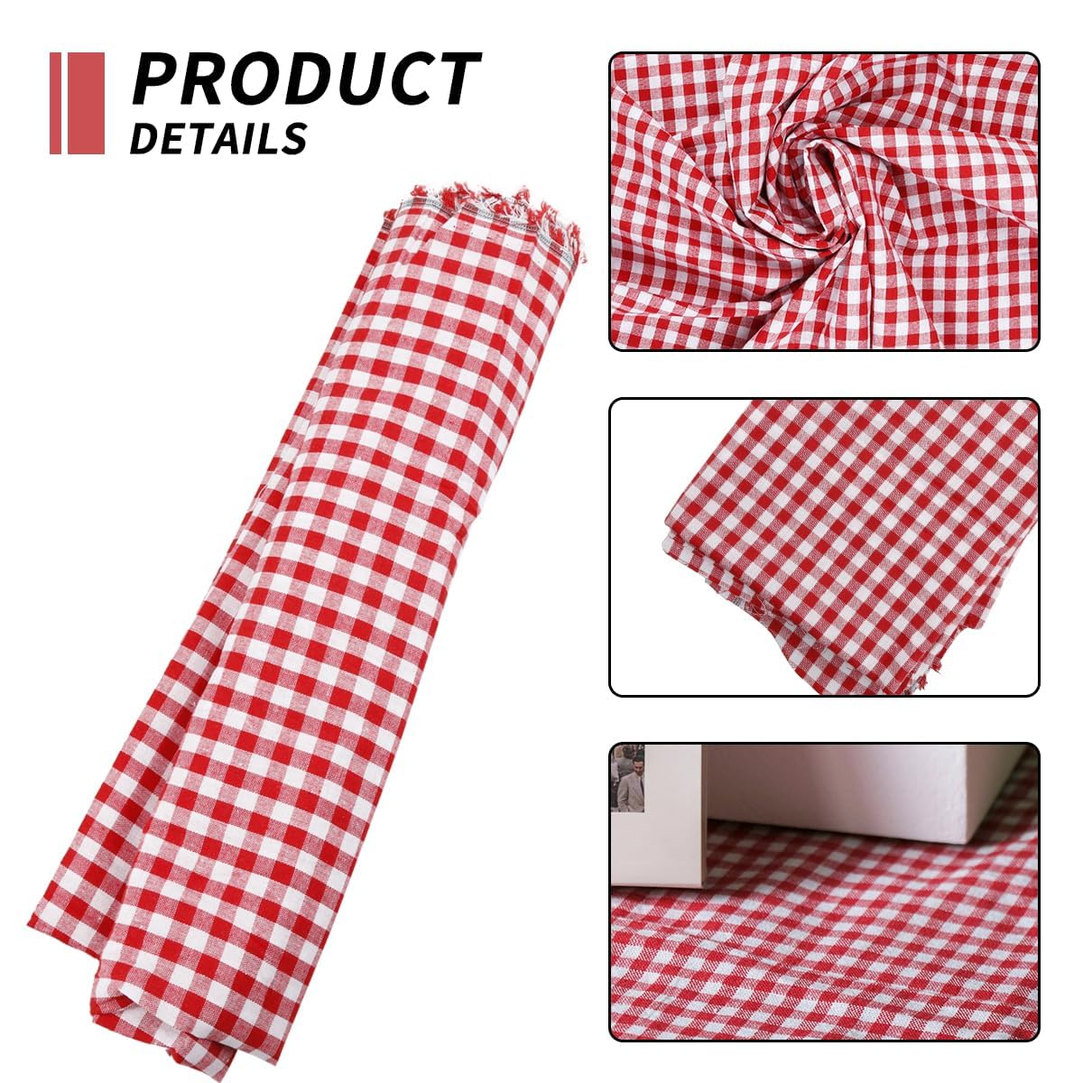 Una Canasta Con Una Tela A Cuadros Roja Y Blanca En La Que Dice Pan | Foto Premium