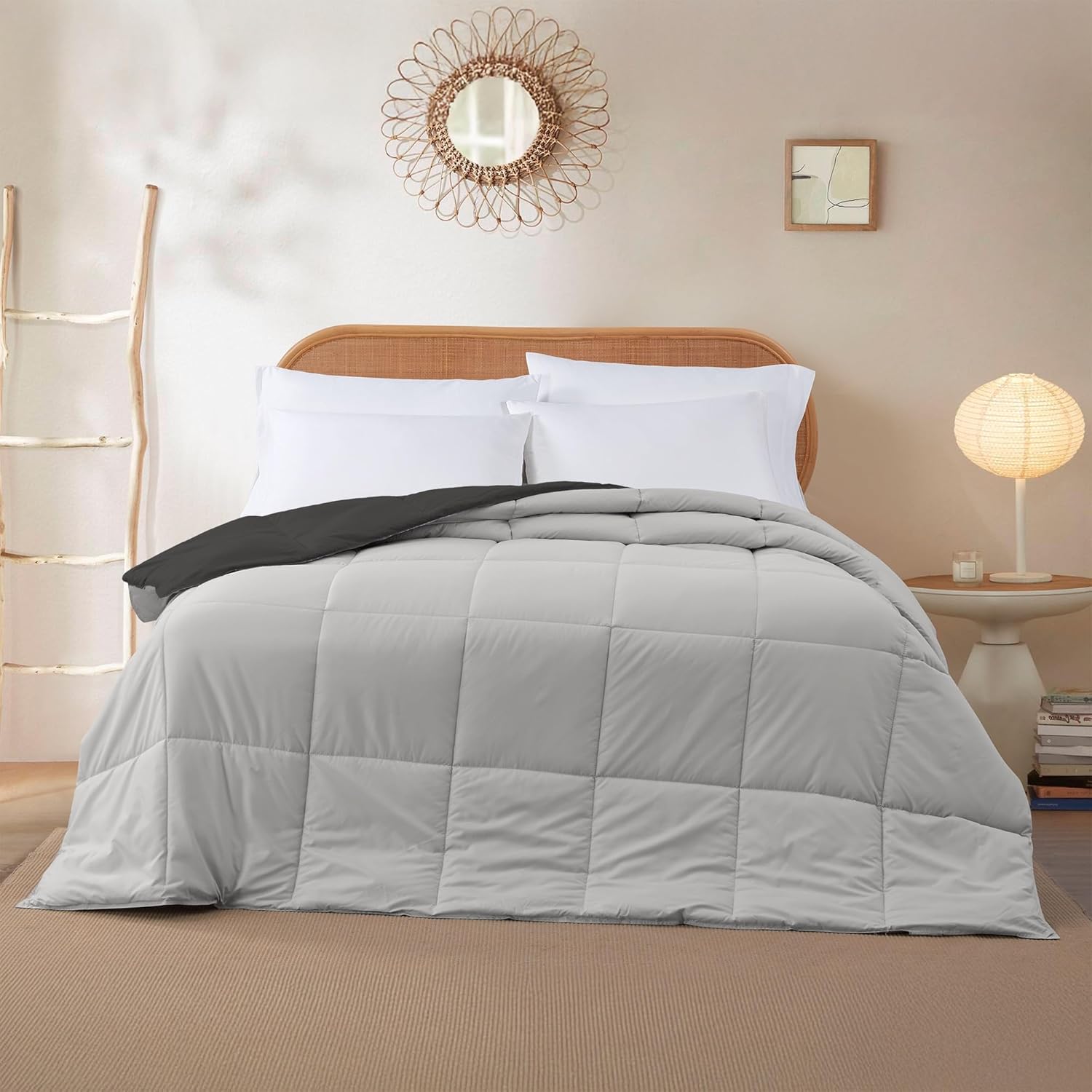 Modern Threads Down Alternative Reversible Comforter Dark Gray/Gray Queen
