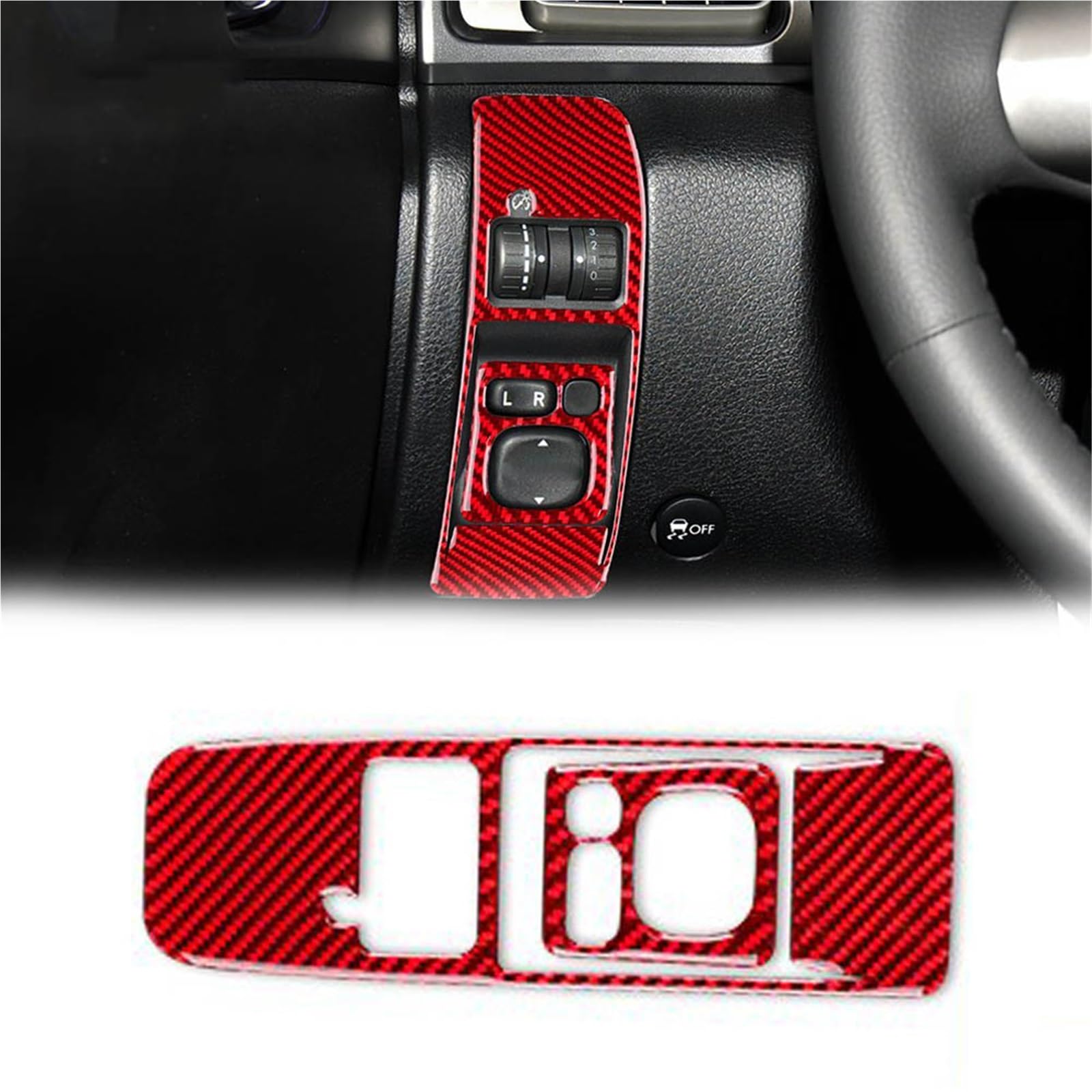 Interior Decoration for Subaru Impreza 2009-2011 Carbon Fiber Sticker Car Dim Light Control Interior Trim Adjust Accessories