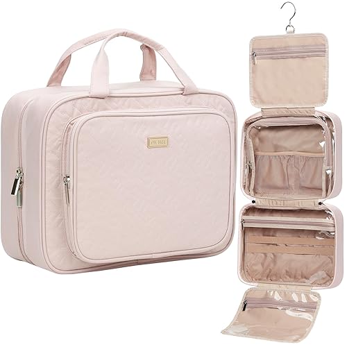 NISHEL Colgante de viaje organizador con 4 compartimentos bolsa de aseo organizador resistente al agua grande maquillaje cosmético caso para baño NISHEL Colgante de viaje organizador con 4 compartimentos bolsa de aseo organizador resistente al agua grande maquillaje cosmético caso para baño