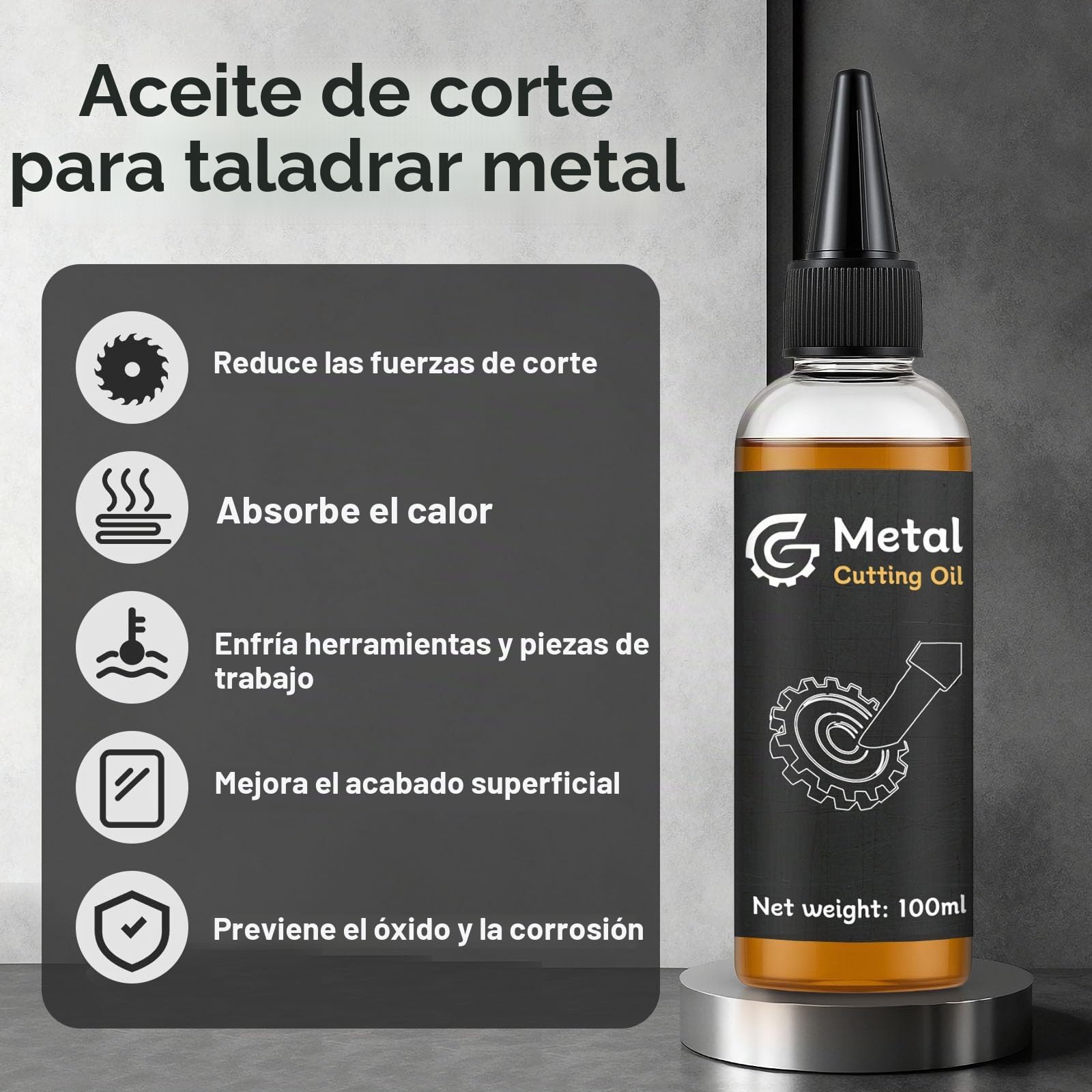 1DFAUL Aceite de corte de 200 ml para taladrar metal, fluido de corte para taladrar, reduce la fricción y la deformación térmica, prolonga la vida útil de la herramienta, para acero inoxidable y