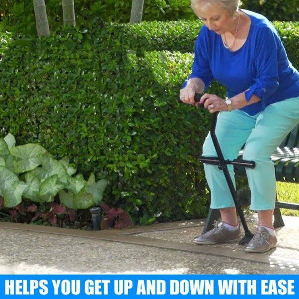Bastone da passeggio pieghevole leggero per uomini e donne, regolabile e resistente per viaggi portatili, eleganti maniglie ergonomiche e comode, ausilio per la mobilità con bilanciamento antiscivolo,