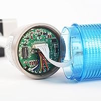 Vista 7 de Luz LED Andon de señal de torre de 4 pilas con zumbador, rojo/amarillo/verde/azul, encendido/apagado/flash, interruptor selector ABB, adaptador