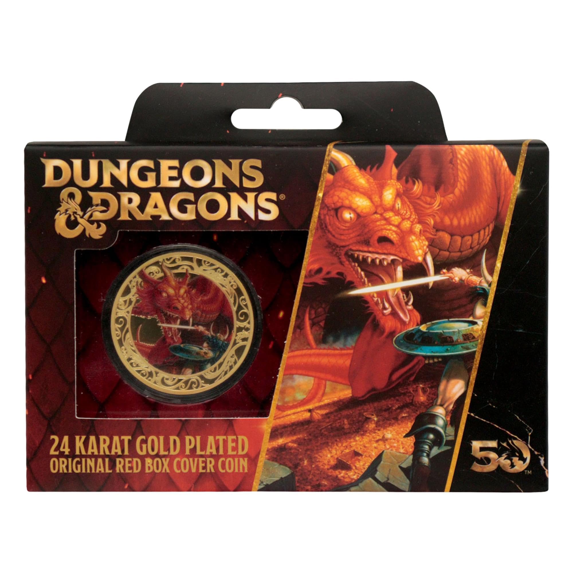 Dungeons & Dragons - 50th Anniversary 24k Gold Plated Coin With Colour Print