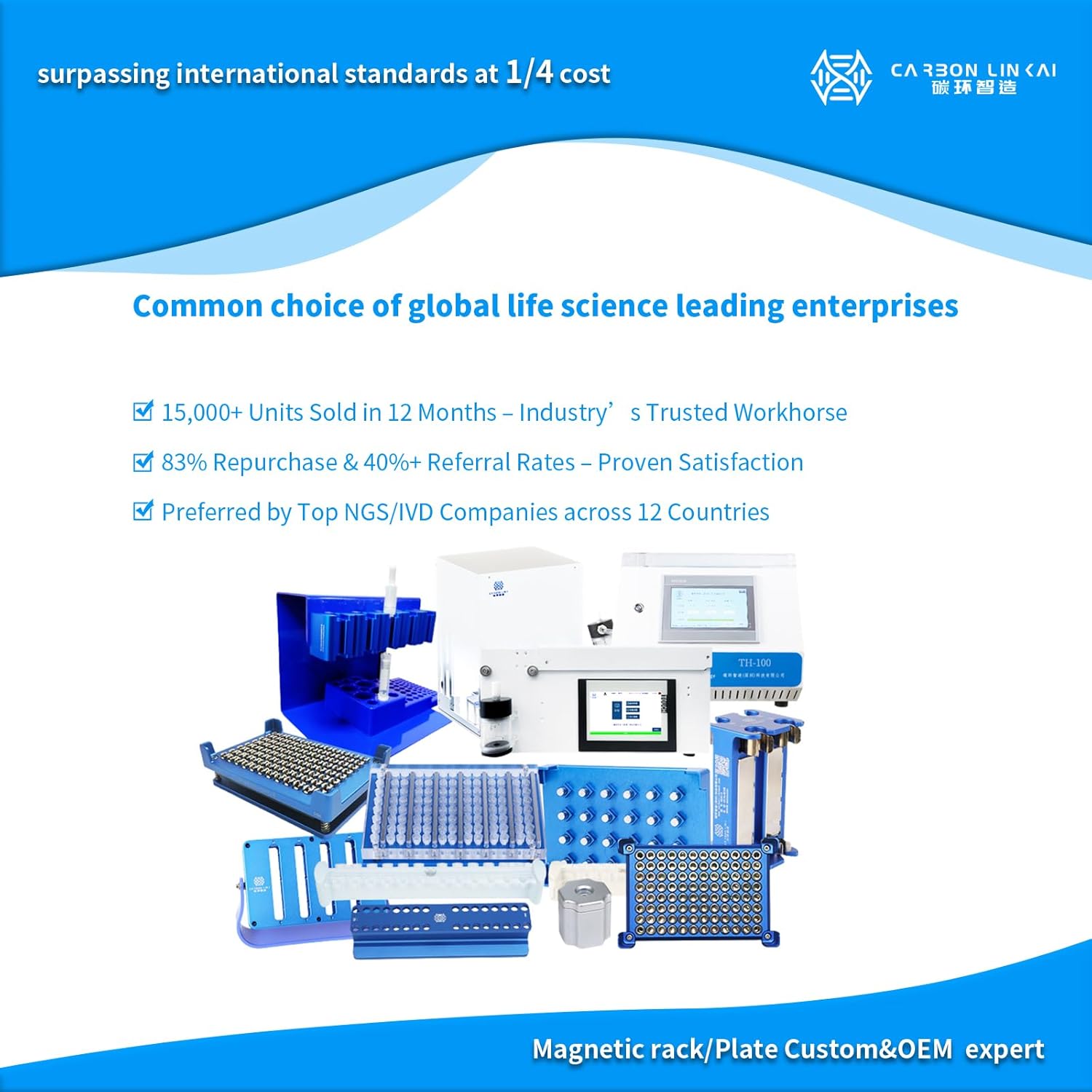 China Sales Champion Magnetic Magnetic Rack/Plate Custom Expert carbonlinkai Custom Magnetic Racks for Bead Separation surpassing International Standards at 1/4 Cost