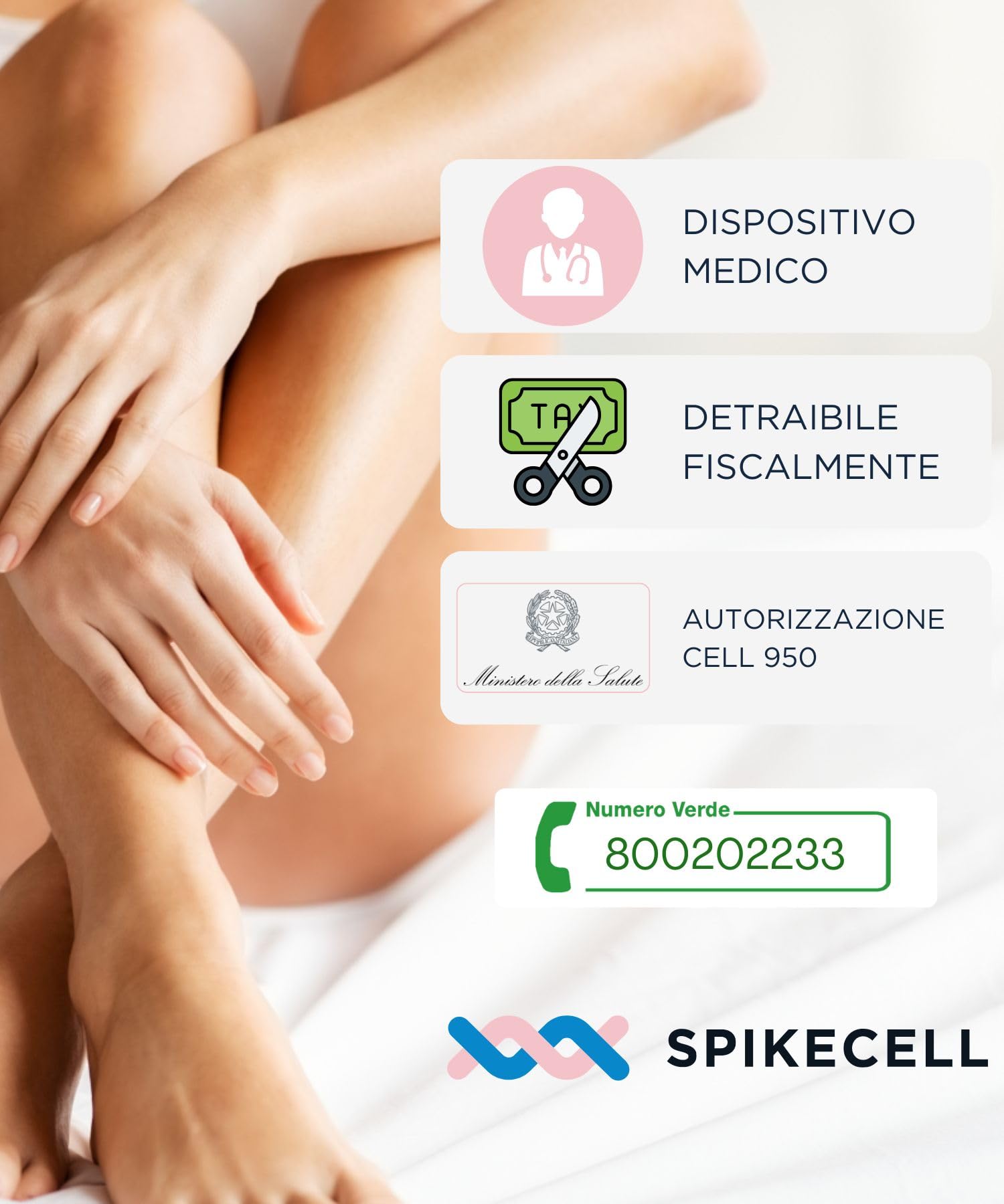 Leggins Anticellulite Drenanti Donna Effetto Jeans Elettro Magnetoterapia | Cellulite Gambe e Glutei, Dispositivo Medico - Made in Italy