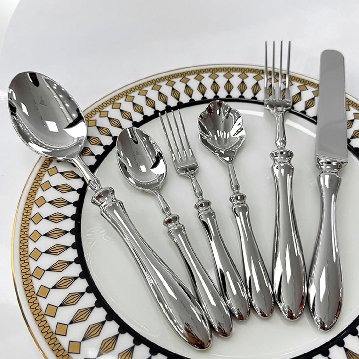 Hochwertiges 18/10 Edelstahl-besteckset Für 4 Personen | Besteckset Mit Messern, Gabeln Und Löffeln | Langlebig, Poliert, Spülmaschinenfest Für Zuhause, Küche Und Hochzeiten Silver 20pcs for 4