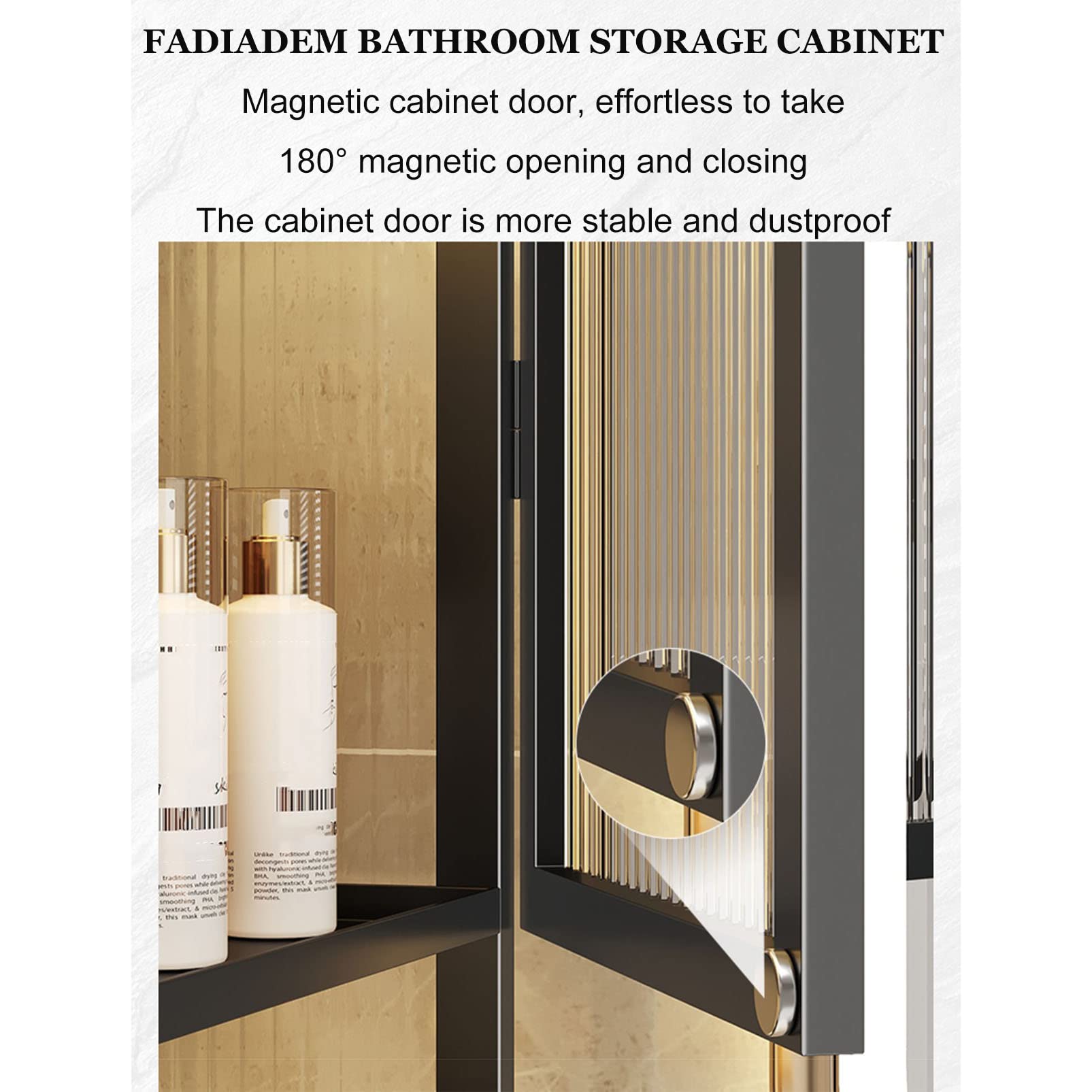 Armadietto da bagno salvaspazio da parete con barra porta asciugamani, senza fori sopra il WC, versatile mensola per lavanderia e cucina, porta shampoo e medicine