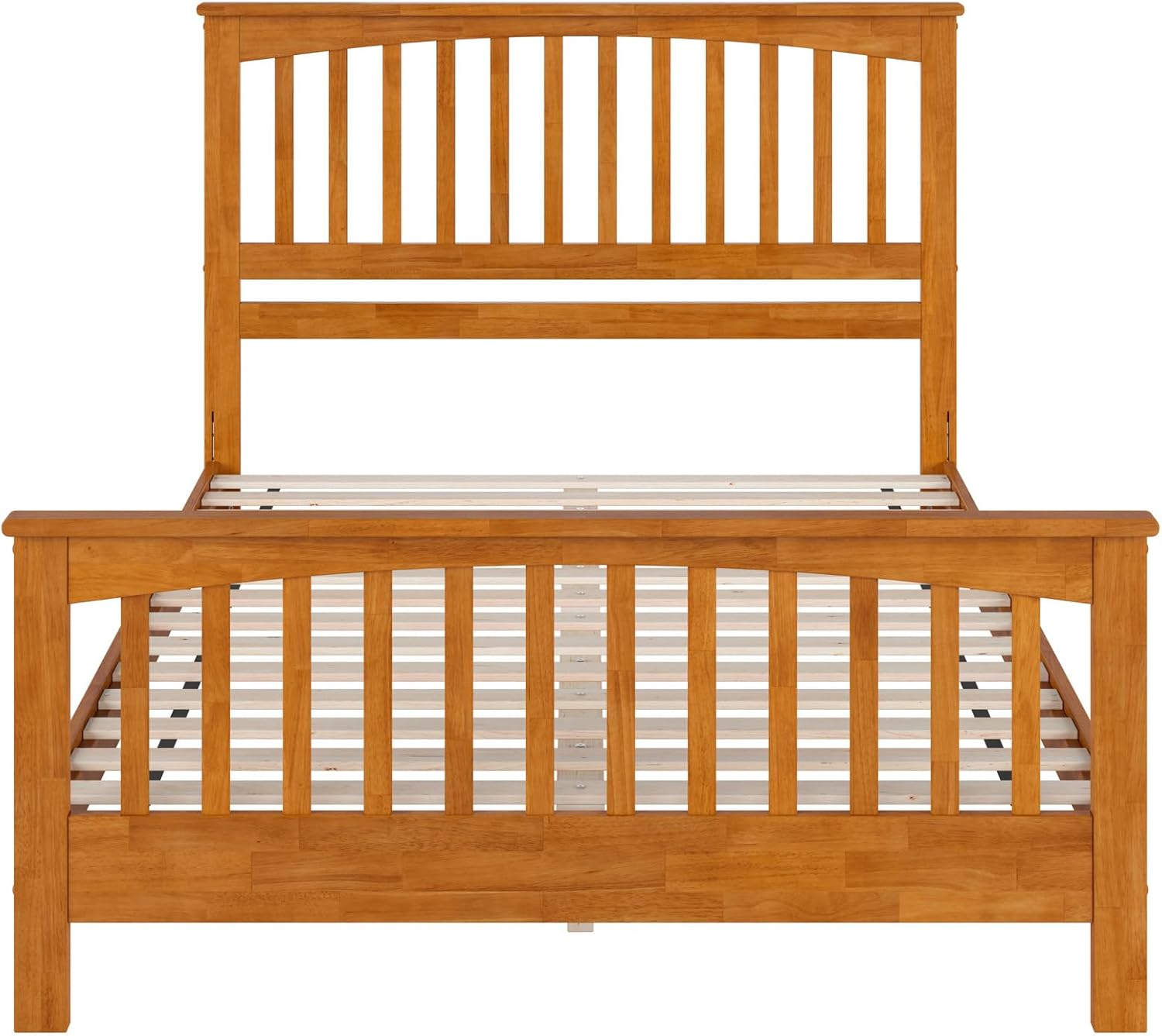 AFI, Camilla Queen Low Profile Platform Bed with Matching Footboard, Light Toffee