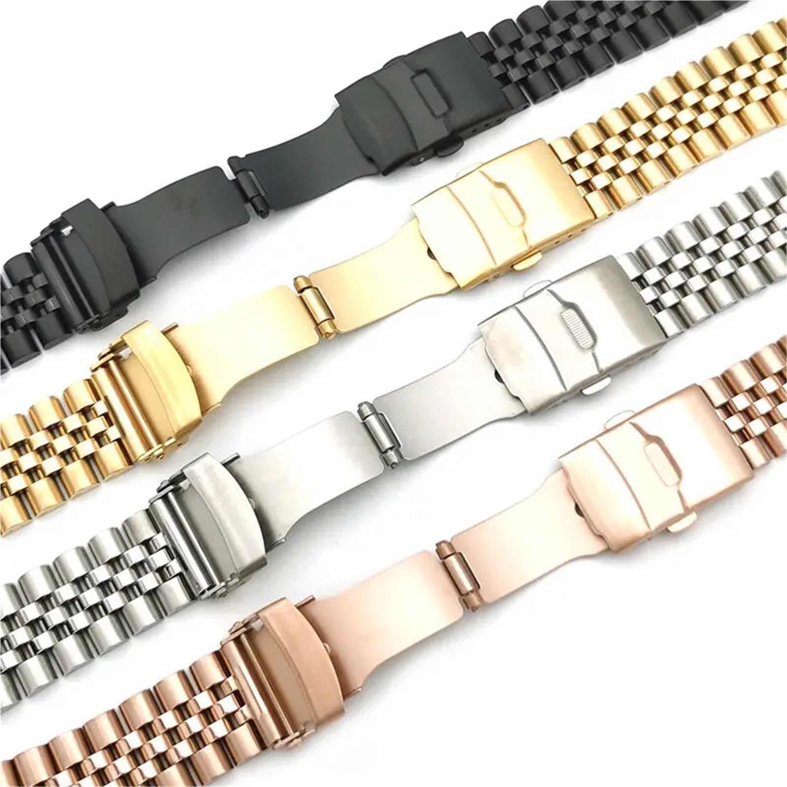 Correa de Reloj de Acero Inoxidable, Banda de Metal, Pulsera de Repuesto Universal de liberación rápida for Hombres y Mujeres