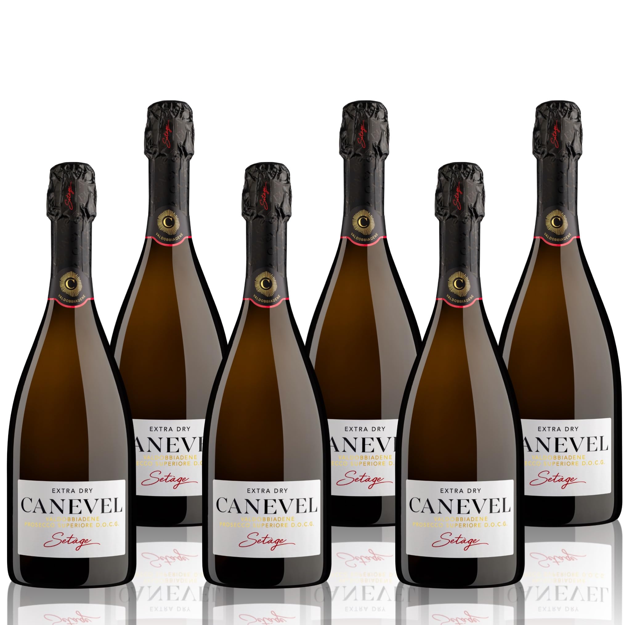 CANEVEL "SETÀGE EXTRA DRY" 2024 | Valdobbiadene Prosecco Superiore DOCG | 6x750 ml | Confezione 6 bottiglie