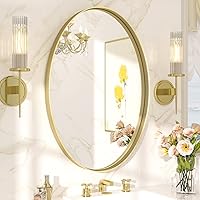 Vista 32 de TETOTE Espejo de marco negro de 16 x 24 pulgadas, espejo de tocador de baño para pared, moderno espejo rectangular de esquina redonda con marco